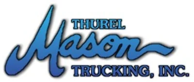 Thurél Mason Trucking, Inc. logo in blue script lettering